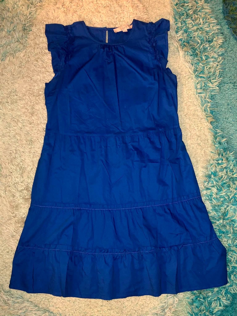 LOFT Flutter Sleeve Tiered Swing Dress